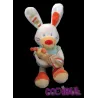 NICOTOY Doudou musical lapin orange vert bleu escargot