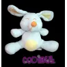 LA HALLE doudou souris bleu nez orange