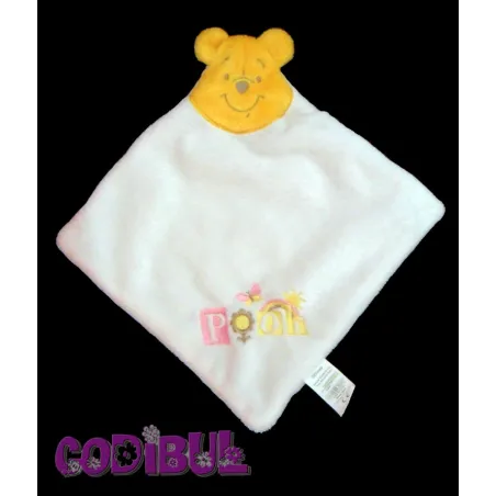 DISNEY Doudou plat winnie the pooh blanc