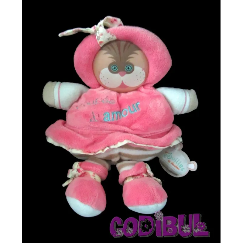 DOUDOU ET COMPAGNIE LES BOUILLES poupée d'amour rose