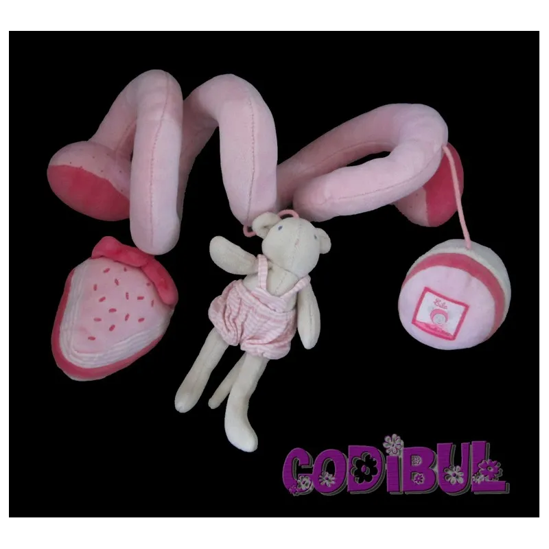 MOULIN ROTY Doudou spirale d'activité souris Lila et Patachon