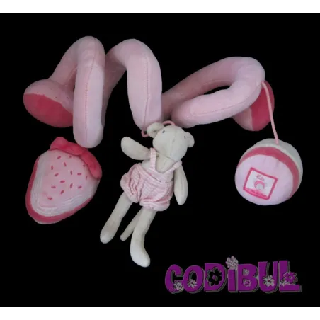 MOULIN ROTY Doudou spirale d'activité souris Lila et Patachon