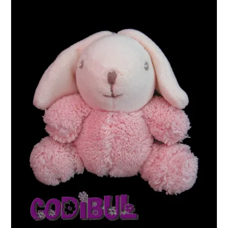 KALOO mini Doudou lapin plume rose