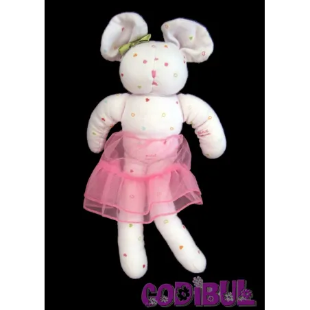 PETIT BATEAU DOUDOU souris rose coeurs tutu