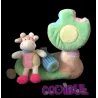 DOUDOU ET COMPAGNIE jeux activité VACHE jaune rose vert
