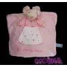 POP ART Doudou plat souris rose mousy mouse papillons