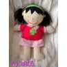 GRAINE D'EVEIL doudou poupée asiatique robe rose trèfle