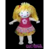 VERTBAUDET Doudou poupée fille robe rose fleurs couettes