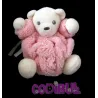 KALOO Doudou ours plume rose