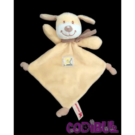 NICOTOY DOUDOU PLAT CHIEN JAUNE ECHARPE
