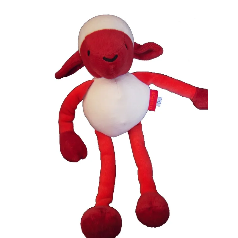 doudou MOUTON rouge beige MARESE