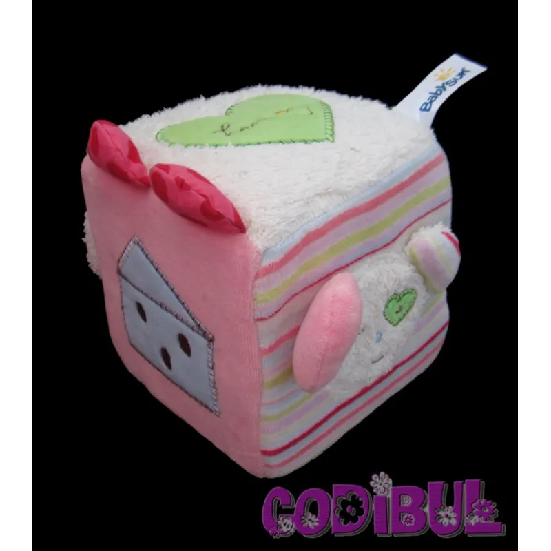 BABYSUN DOUDOU CUBE d'activités chien coeur os maison