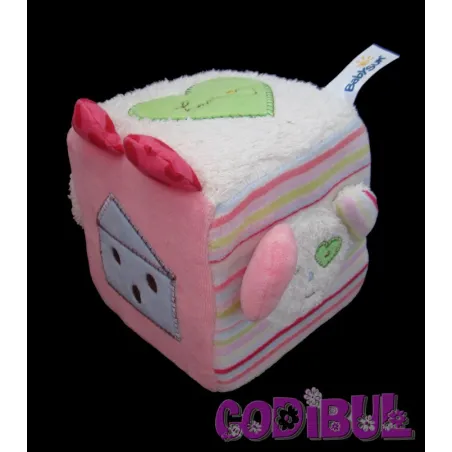 BABYSUN DOUDOU CUBE d'activités chien coeur os maison
