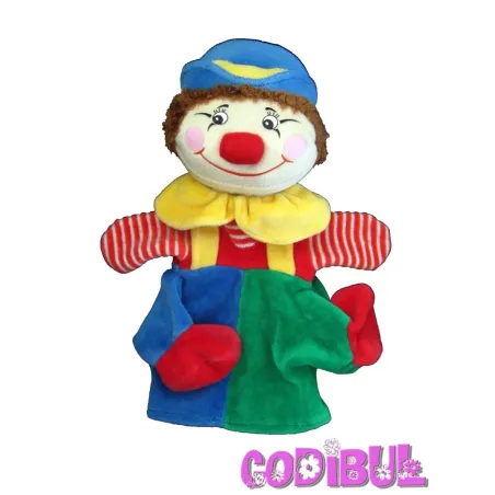 NOUNOURS Doudou marionnette clown multicolore