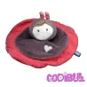 SUCRE D'ORGE Doudou plat rond fille papillon rose mauve pois coeur