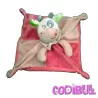 MOTS D'ENFANTS DOUDOU PLAT VACHE ROSE
