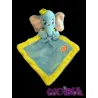 DISNEY NICOTOY Doudou plat Dumbo l'éléphant bleu jaune