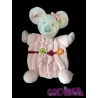 NICOTOY DOUDOU PLAT Souris rose oiseau vert