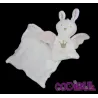 BERLINGOT doudou lapin blanc rose mouchoir couronne