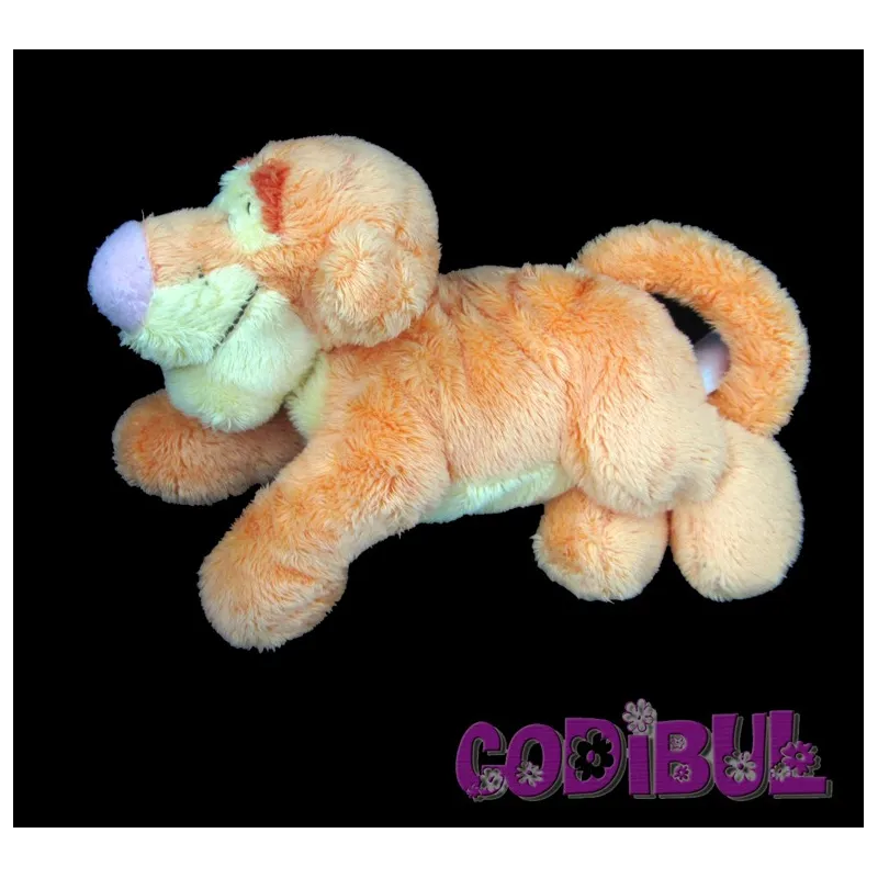 DISNEY Doudou tigrou orange couché