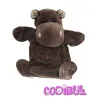 HISTOIRE D'OURS Doudou marionnette hippopotame marron