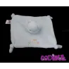 ABSORBA doudou plat ours bleu 4 noeuds