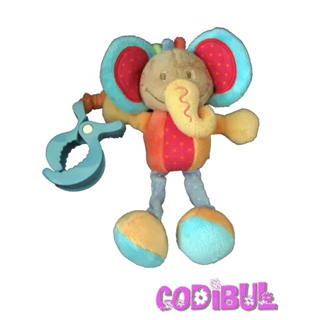 NATTOU doudou éléphant oasis hochet attache