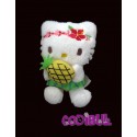 SANRIO Doudou HELLO KITTY robe vert jaune ananas