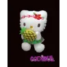 SANRIO Doudou HELLO KITTY robe jaune verte ananas