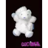 KALOO Doudou petit ours blanc bleu bouclette