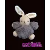 KALOO Doudou lapin marron fourrure fur