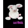 DOUDOU ET COMPAGNIE Doudou Lapin Bonbon blanc Rose