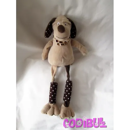 RAYNAUD LES PETITES MARIE Doudou chien beige aux longues pattes Lucien
