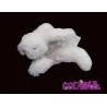 DOUDOU ET COMPAGNIE lapin bonbon blanc et taupe 16 cm