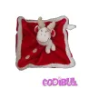 NICOTOY Doudou plat renne rouge noël