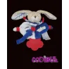 DOUDOU ET COMPAGNIE Lapin marin bleu blanc rouge bateau