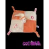 GIPSY doudou plat vache orange beige pommes