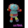 BABYSUN doudou lion bleu orange hochet