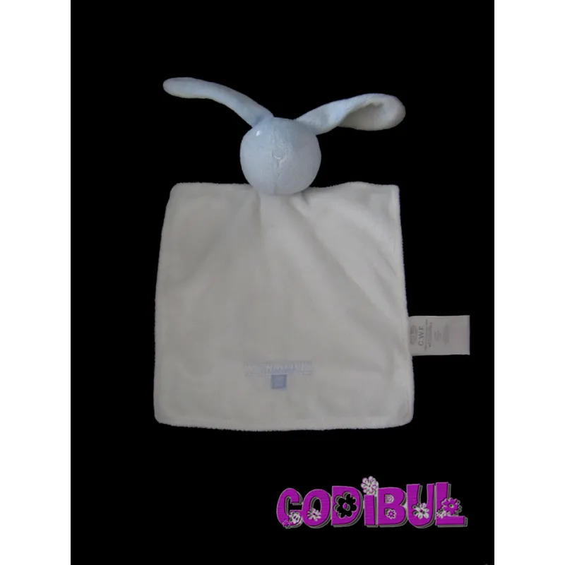 TIMBERLAND Doudou plat lapin blanc bleu