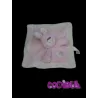NICOTOY Doudou plat garçon déguisé en lapin rose blanc