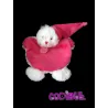 BABY NAT' doudou ours blanc rose calins