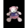 QUE DU BONHEUR doudou ours lilas boulidou
