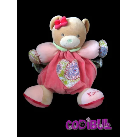 KALOO Doudou Bliss ours rose sac à dos