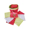 14 lingettes lavables fleurs + panière * coton - bambou *