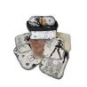 14 lingettes lavables femmes gris noir + panière * coton - bambou *