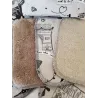 14 lingettes lavables femmes gris noir + panière * coton - bambou *