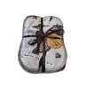 14 lingettes lavables femmes gris noir + panière * coton - bambou *