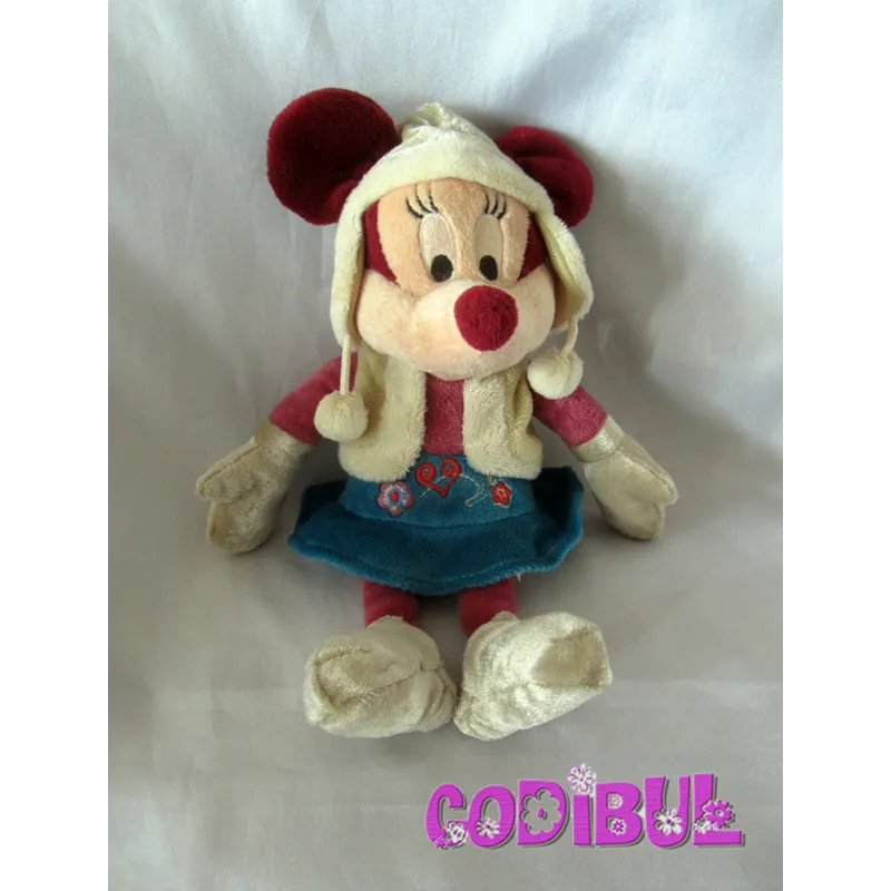 Doudou Peluche MINNIE Disneyland resort jupe bleue chapka