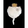 KALOO Doudou ours blanc vert coeur air coton bio