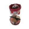 14 lingettes lavables coeurs rouge + panière * coton - bambou *